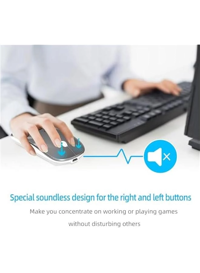 Dual-Mode Silent Cordless Mouse - Wireless