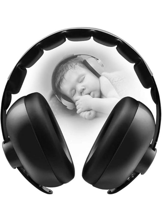 ChicAbode Hearing Protection Earmuffs - Active Noise Cancellation 26 dB Solid Black