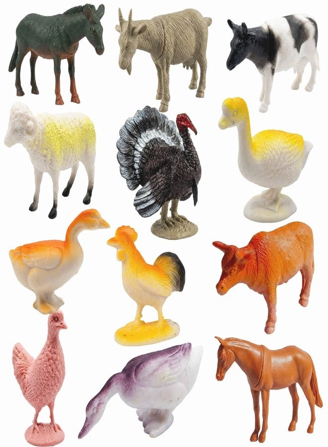 SHAKTISM Farm Animal Toy Set - 12 pieces