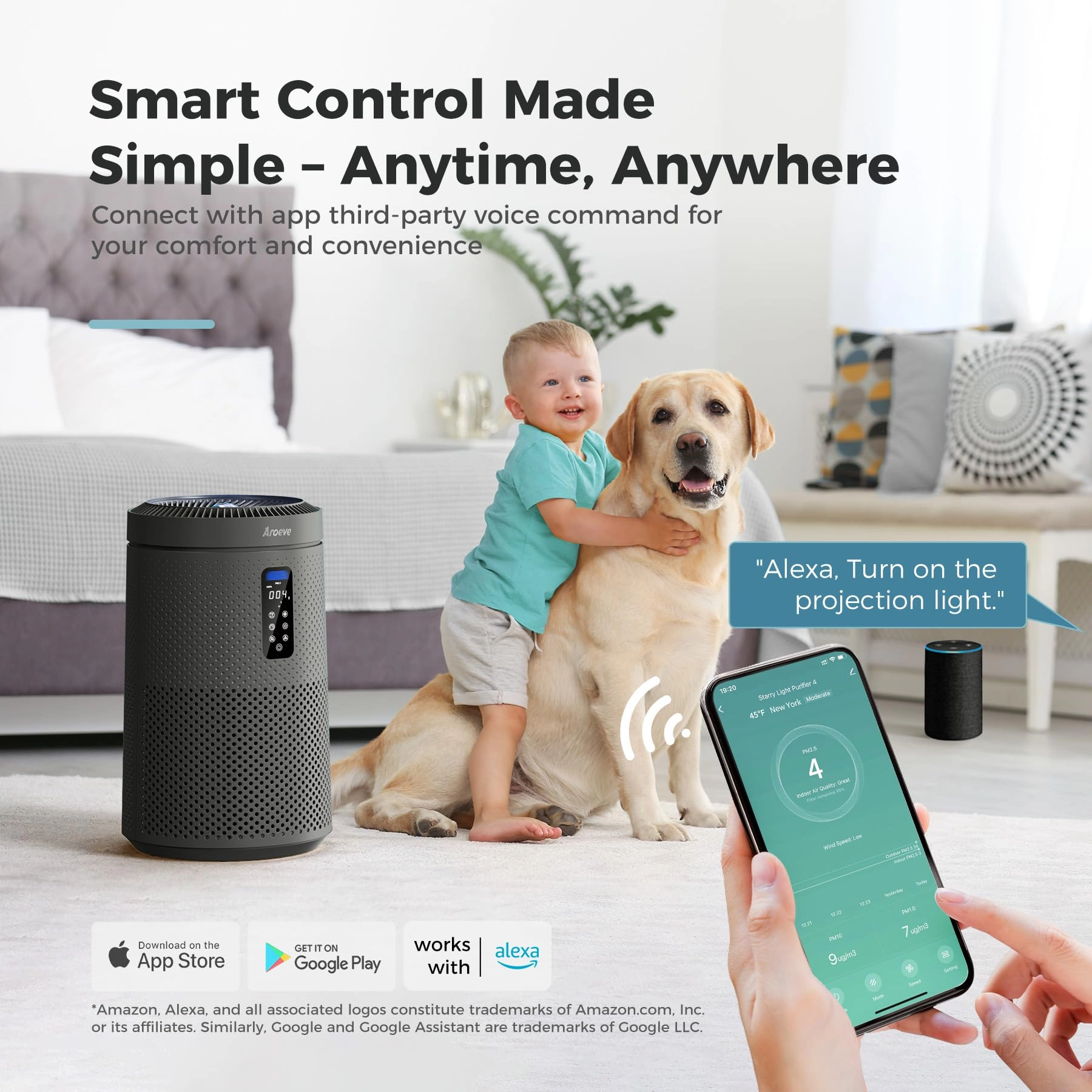 MK09W - Air Purifier 1782 Sq. Ft. Star Projector