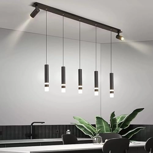 Crystal Chandelier - 5 Drops 40W Black