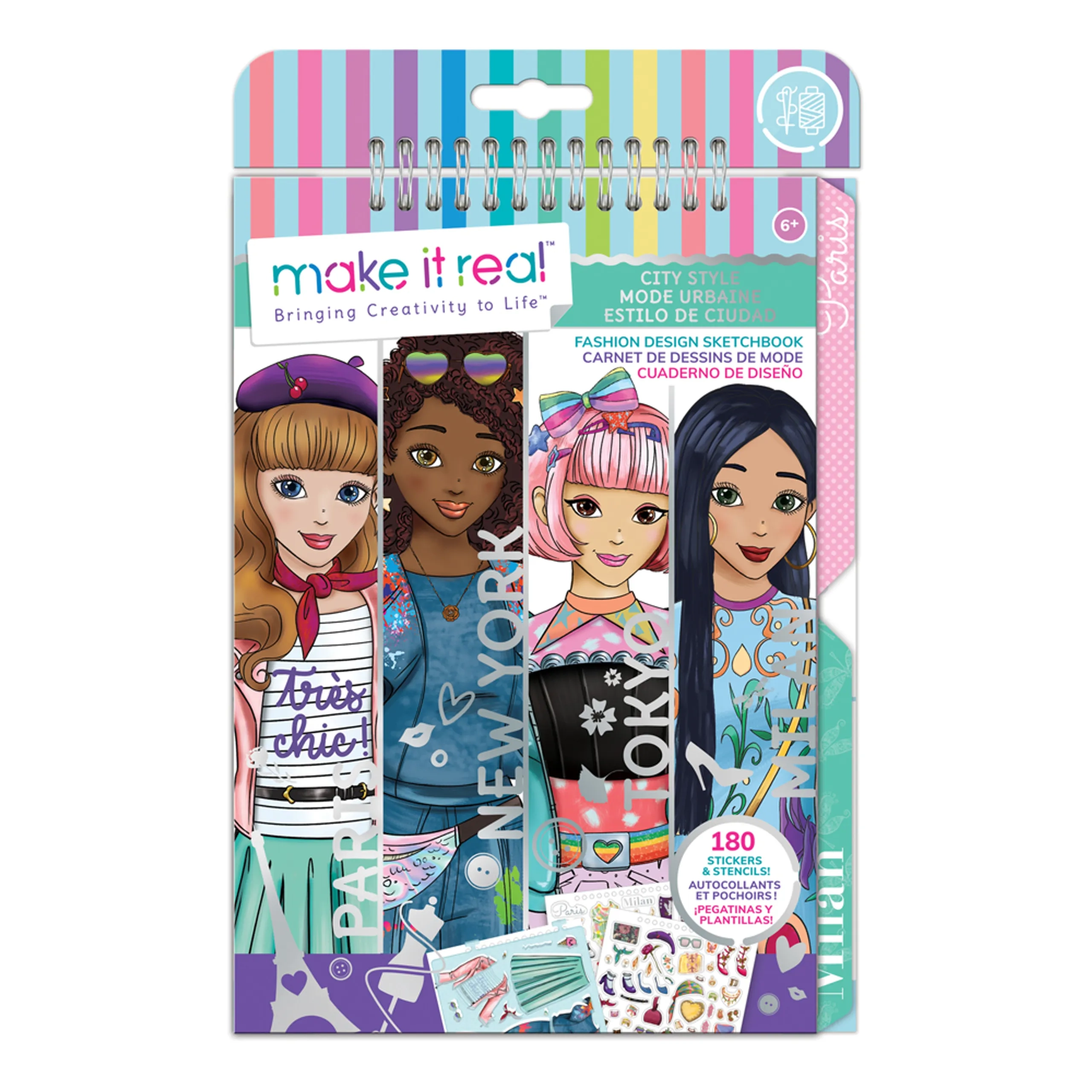 Make it Real City Style Fashion Design Sketchbook Kit