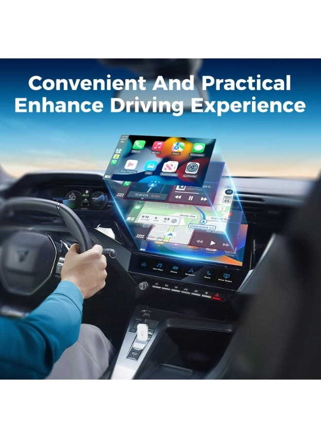 Wireless CarPlay and Android Auto Adapter - 2-in-1 Wired to Wireless