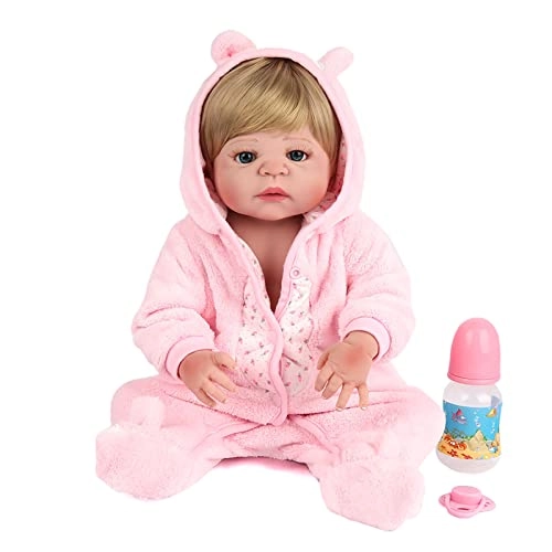 Reborn Baby Doll - 22 Inch Soft Vinyl Blonde Blue Eyes