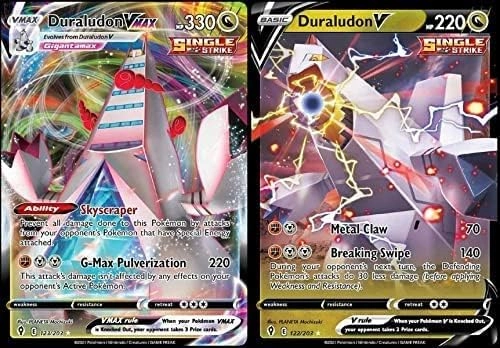 Pokémon Duraludon V - Evolving Skies 122/203 + Duraludon Vmax - 123/203