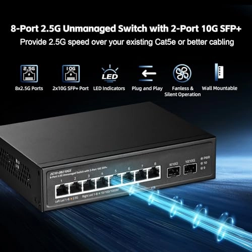 8x2.5G+2x10G SFP - 10-ports