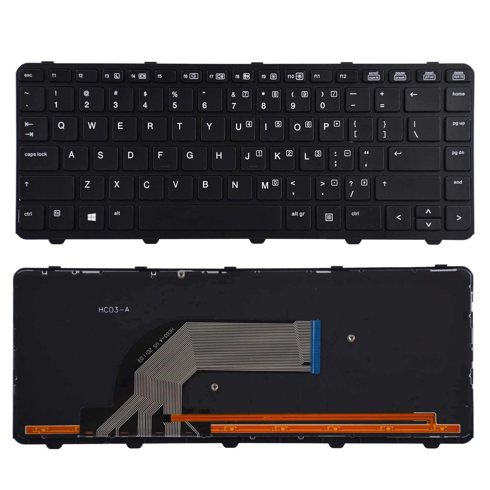 SUNMALL Replacement Backlit Keyboard - US Wired