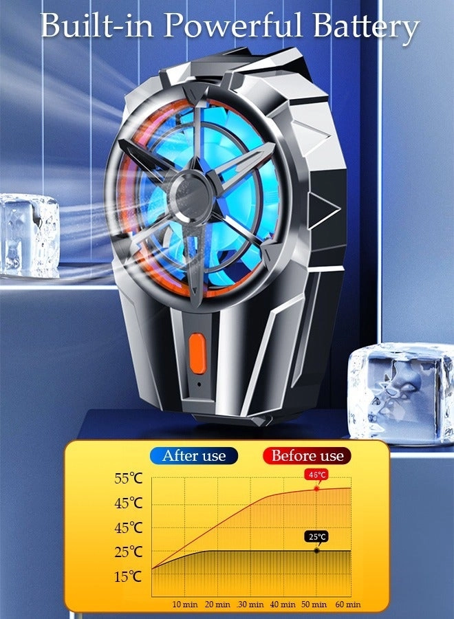 Loquat Phone Cooler - Fast Cooling 3-Gear Wind Speed Adjustable Stand Fits All iPhone Android Smartphones