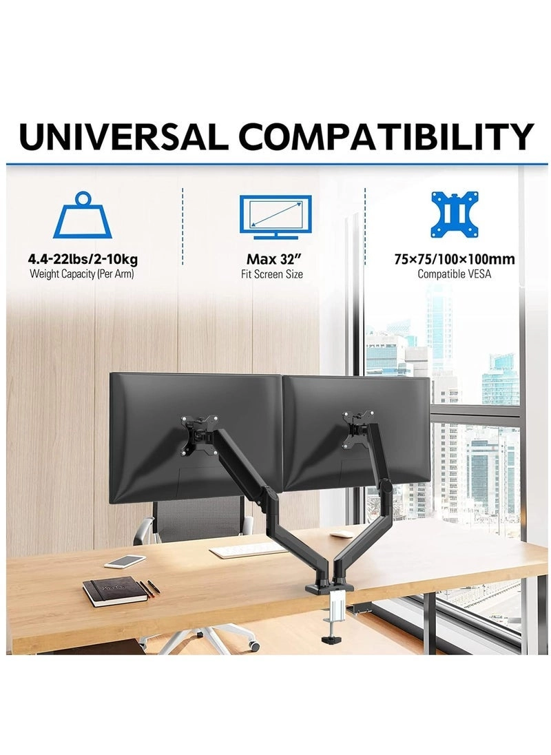 Dual Monitor Stand - Dual 13-32 inch VESA 75/100mm