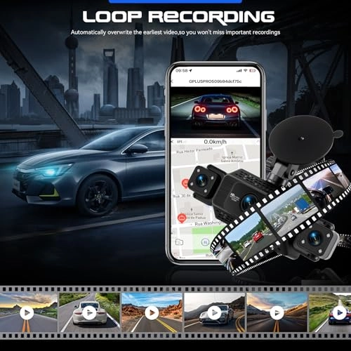4 Channel Mirror Dashcam - 1080p