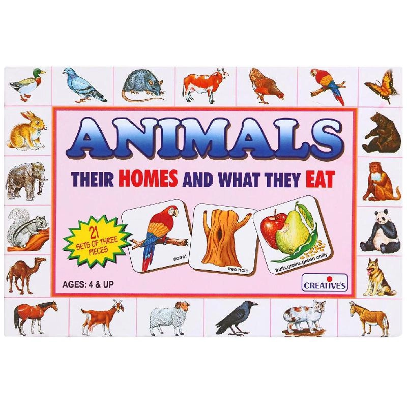 Creative's Animals: Their Homes & What They Eat - 4 Years and Above