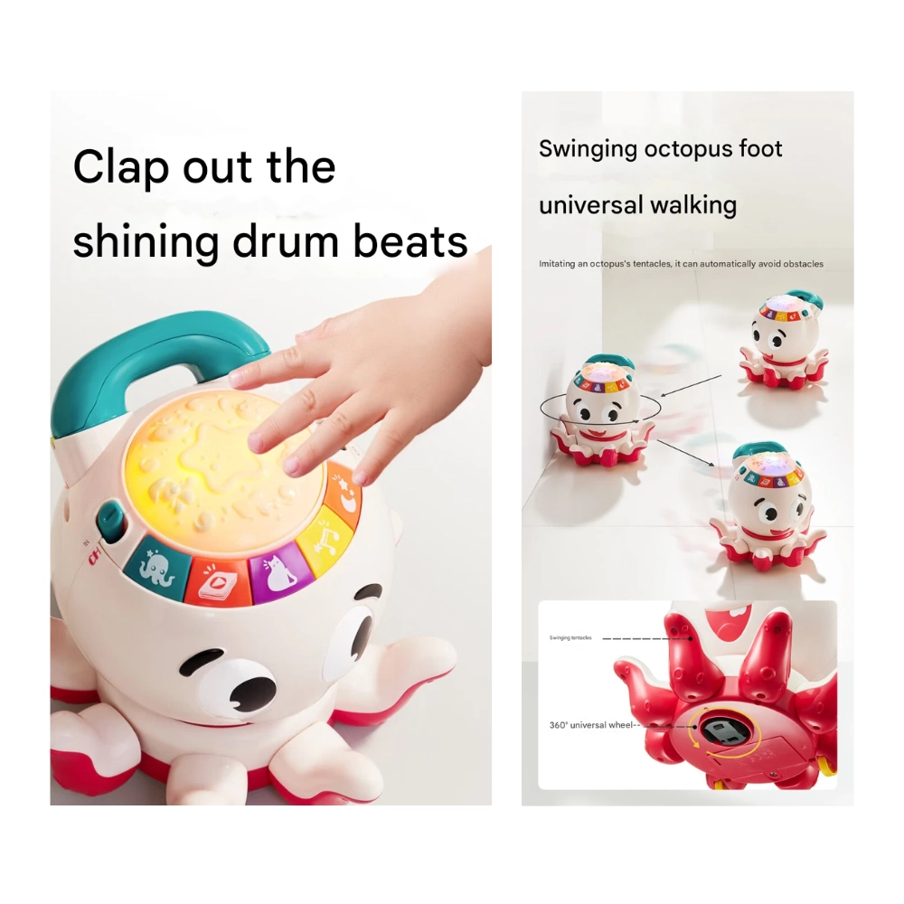 Musical Moving Chasing Octopus - Suitable for 6 Months & Above.