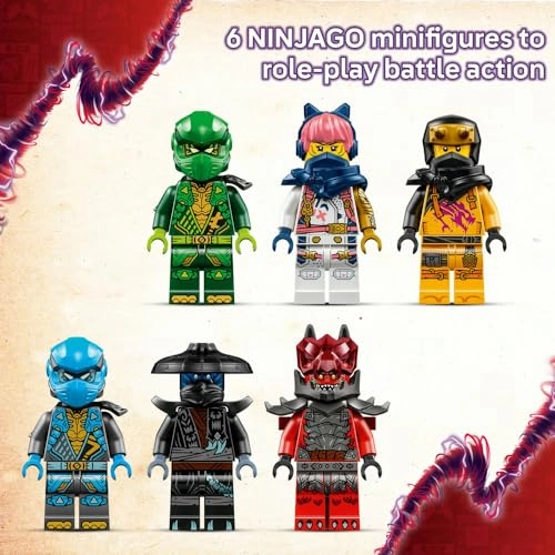 NINJAGO Thunderfang Dragon of Chaos (71832) - 6 Minifigures 668 Pieces