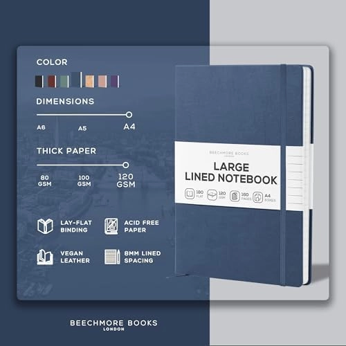 Ruled Notebook A4 Hardcover - Lined
