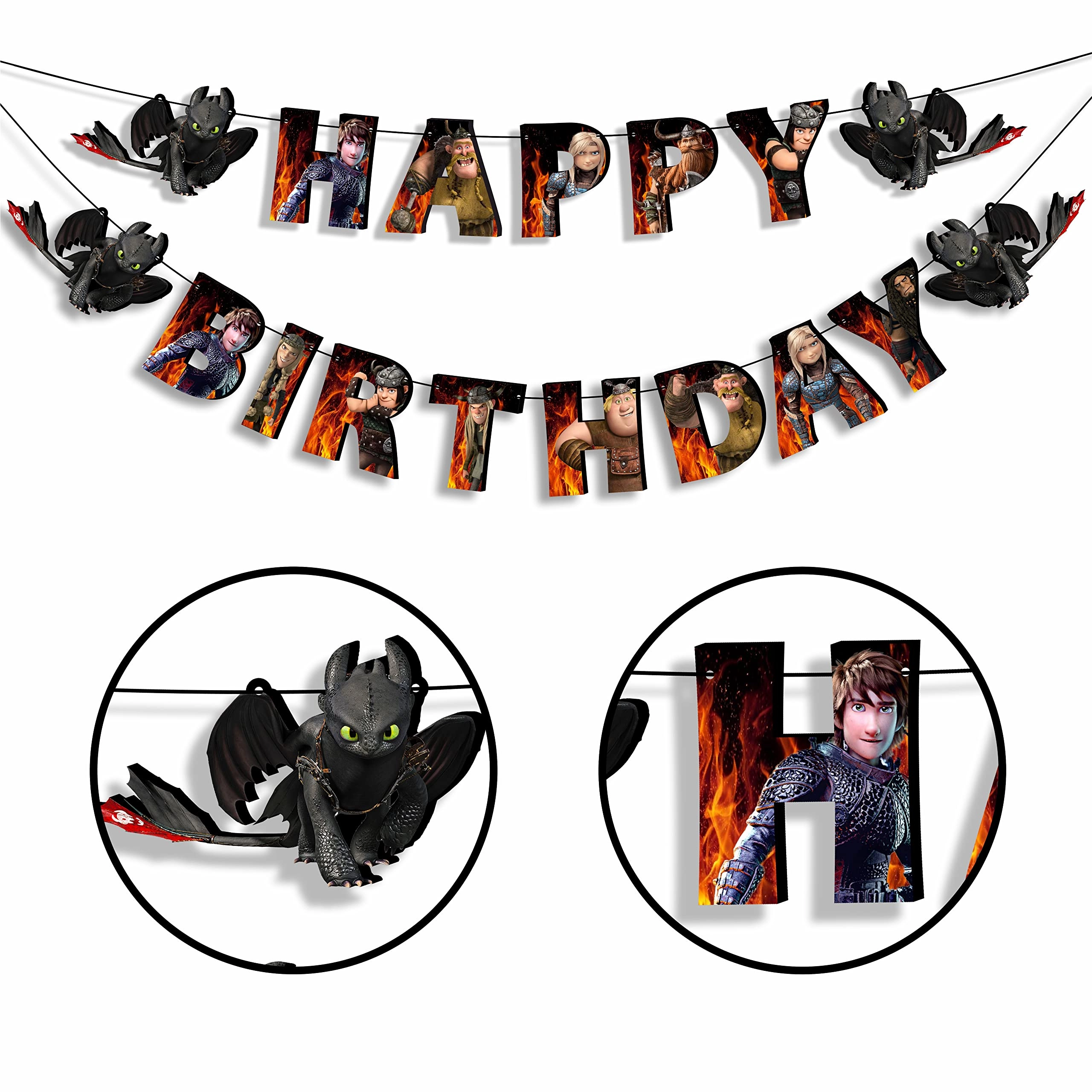 How to Trin Yur Dragn Birthday Banner - 1 piece(s) Birthday, Wedding