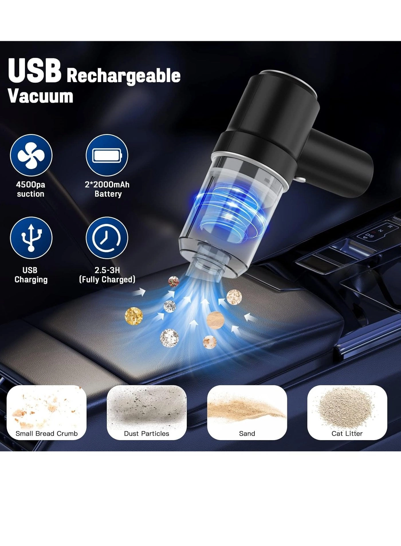 Cordless Vacuum Cleaner - 4000mAh