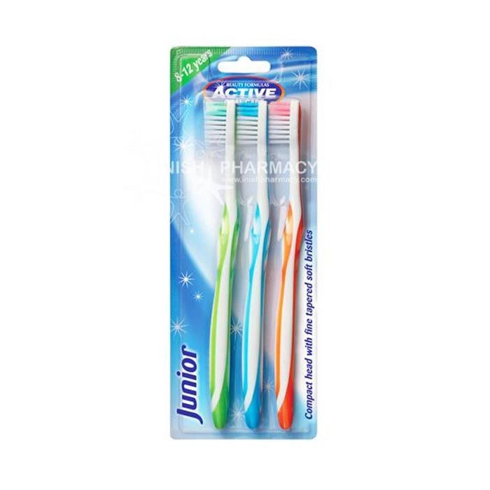 BEAUTY FORMULAS Junior Toothbrush - Soft 3-Piece Pack
