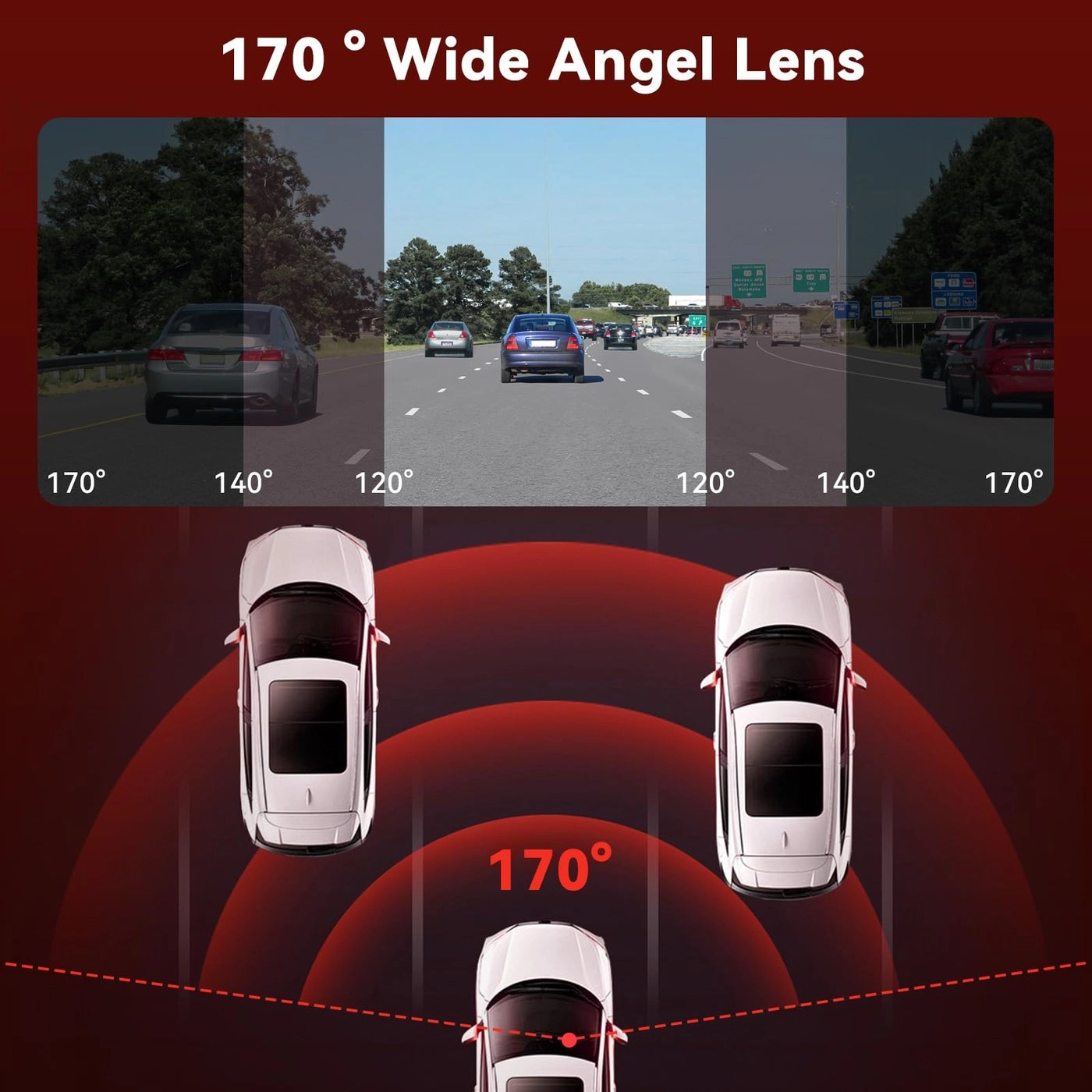 Car Dash Cam - 64GB 170° Wide Angle Night Vision