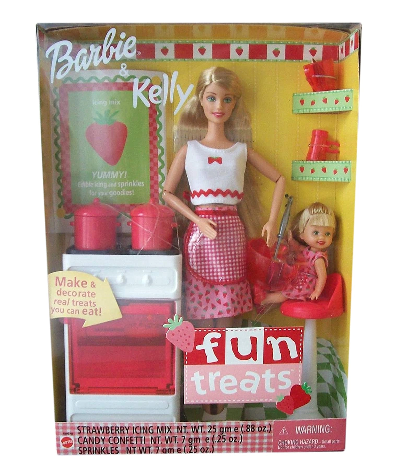 Barbie Doll - Multicolor + Kelly Doll + Oven & Kitchen Accessories Ages 3+