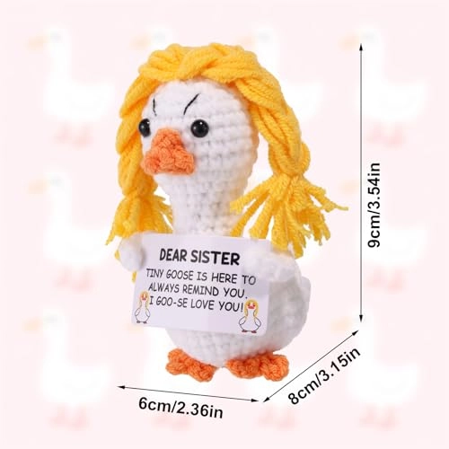 Graduation Goose Crochet - 9x8x6cm