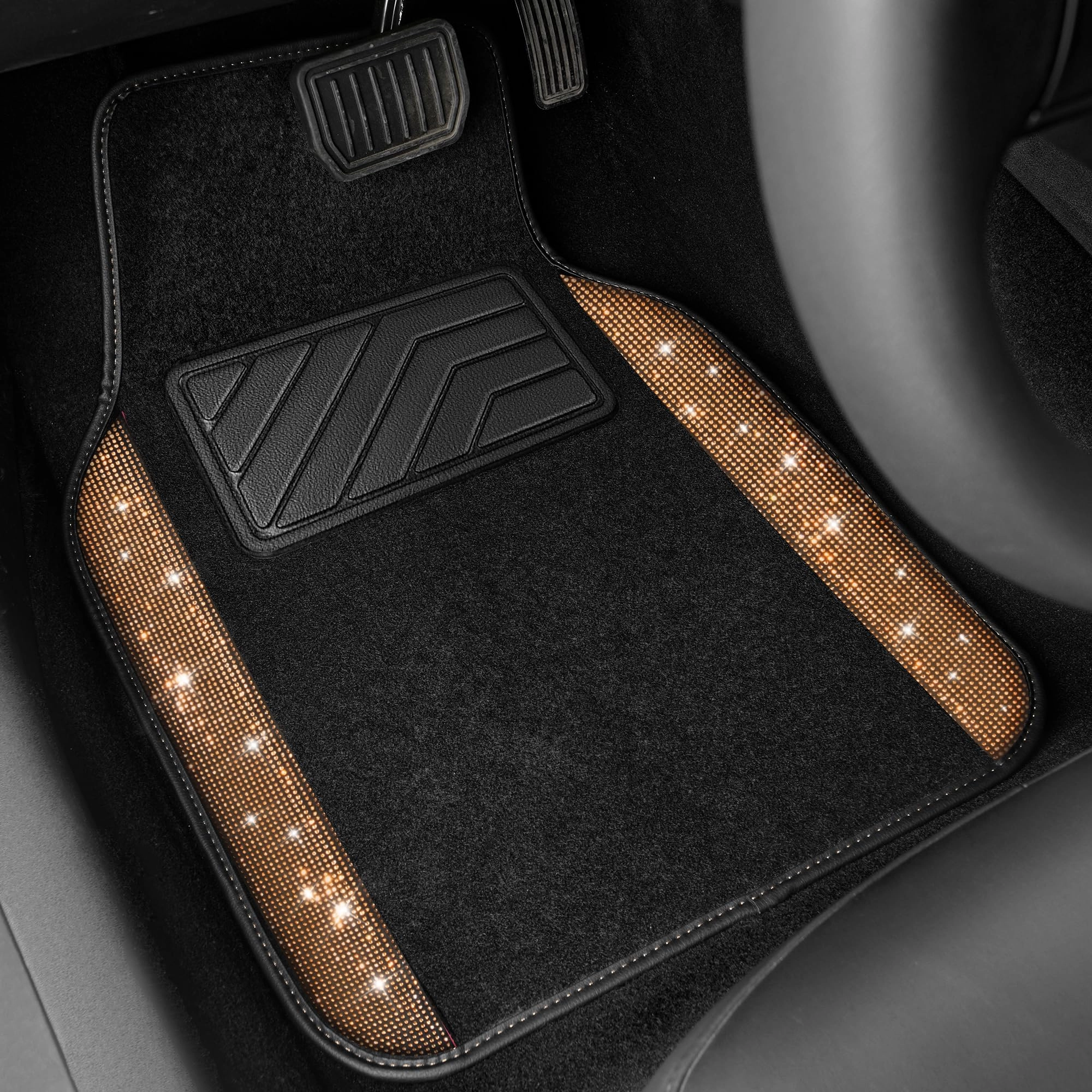 Bling Diamond Car Mats - 4.0 Count Universal Fit