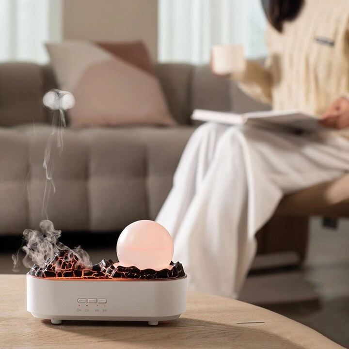 Lava Volcano Humidifier - USB Aroma Diffuser 3D Flame Ball