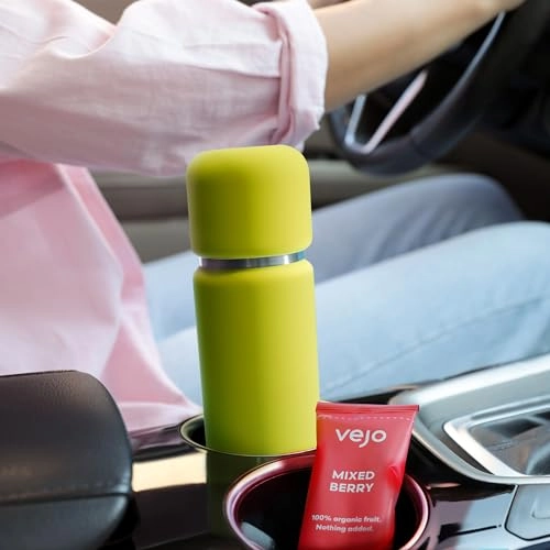 Portable Travel Blender - Rechargeable Stainless Steel Interior Fits Car Cup Holders