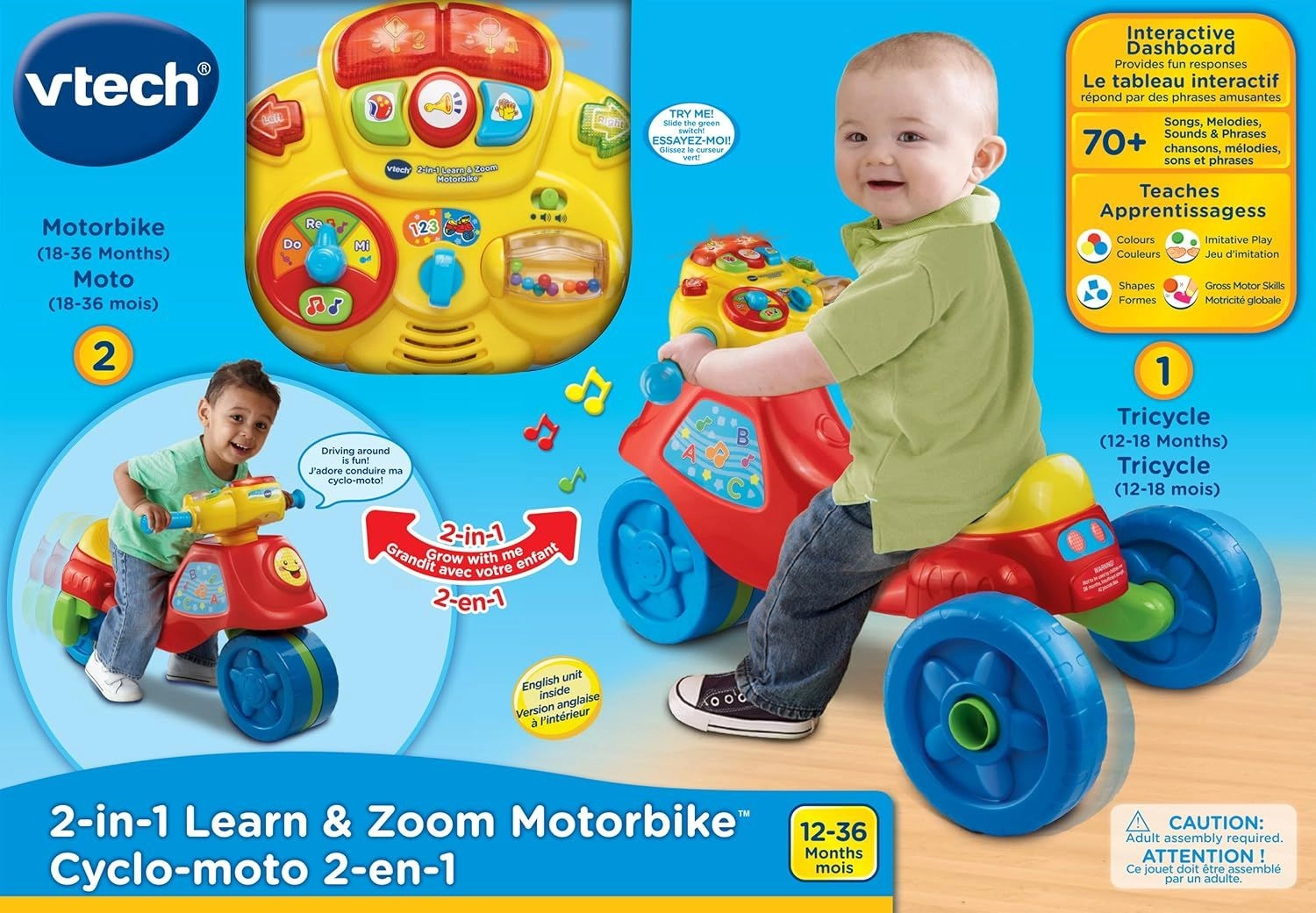 Vtech Go And Learn Motor Bike - 12-36 Months