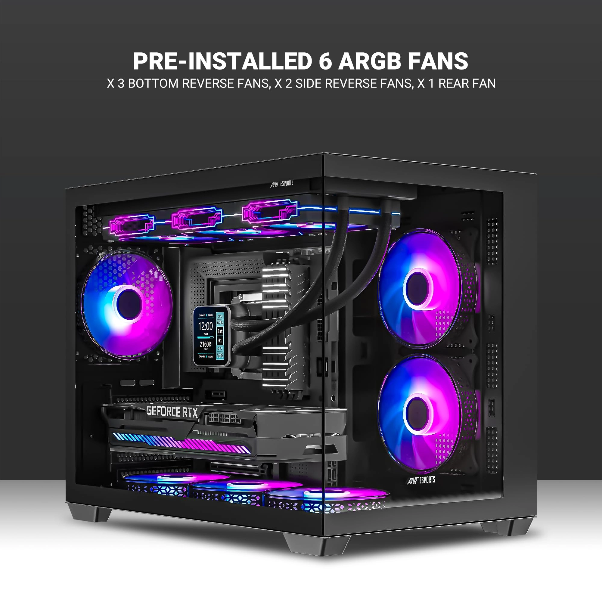 Crystal X6 Mini - Mid-Tower 6 ARGB Fans