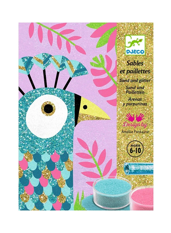 Dazzling Birds Sand Art - bird-themed