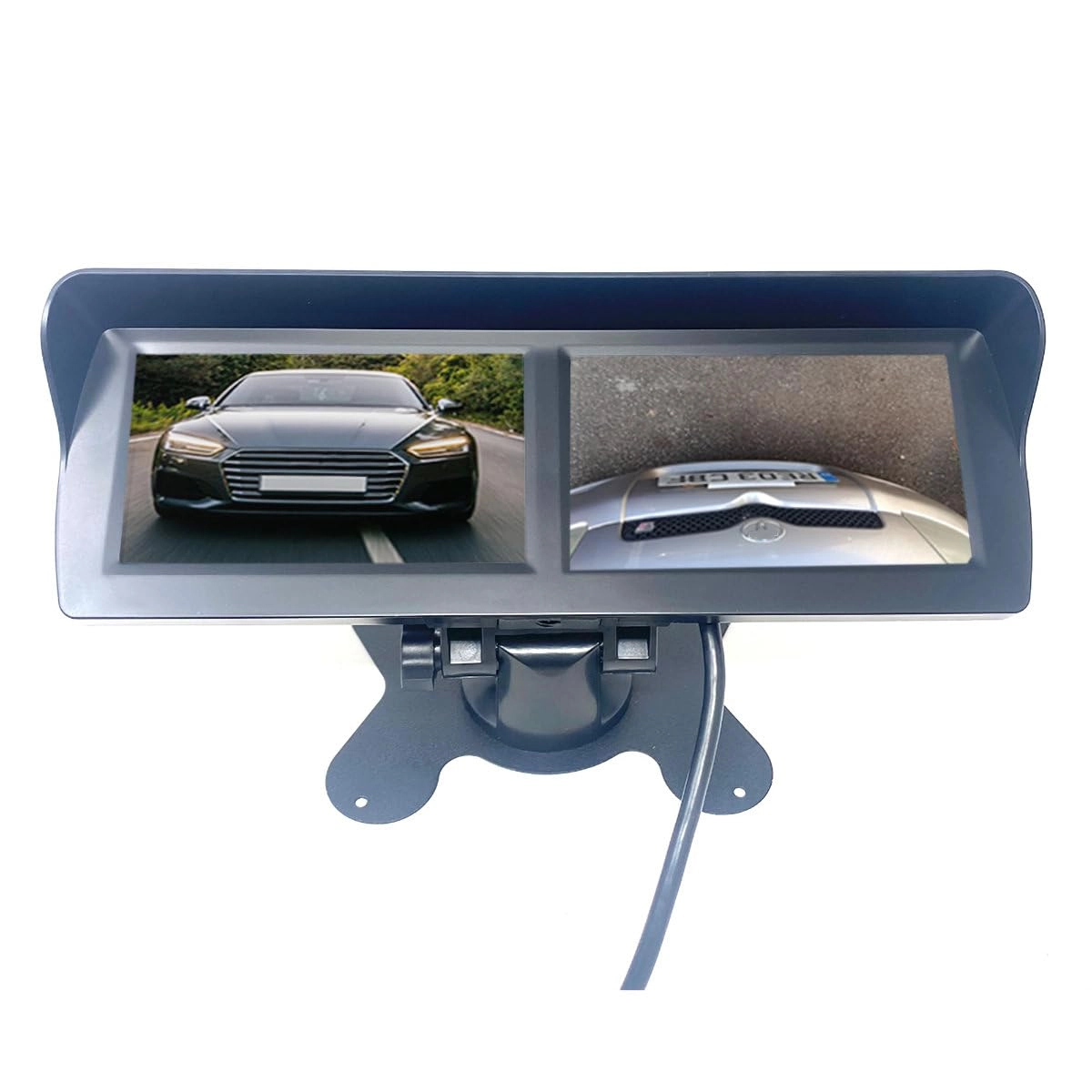 Dolphin Automotive Dual Twin Screen Dashboard Mouted Monitor - 4.3 Inches
