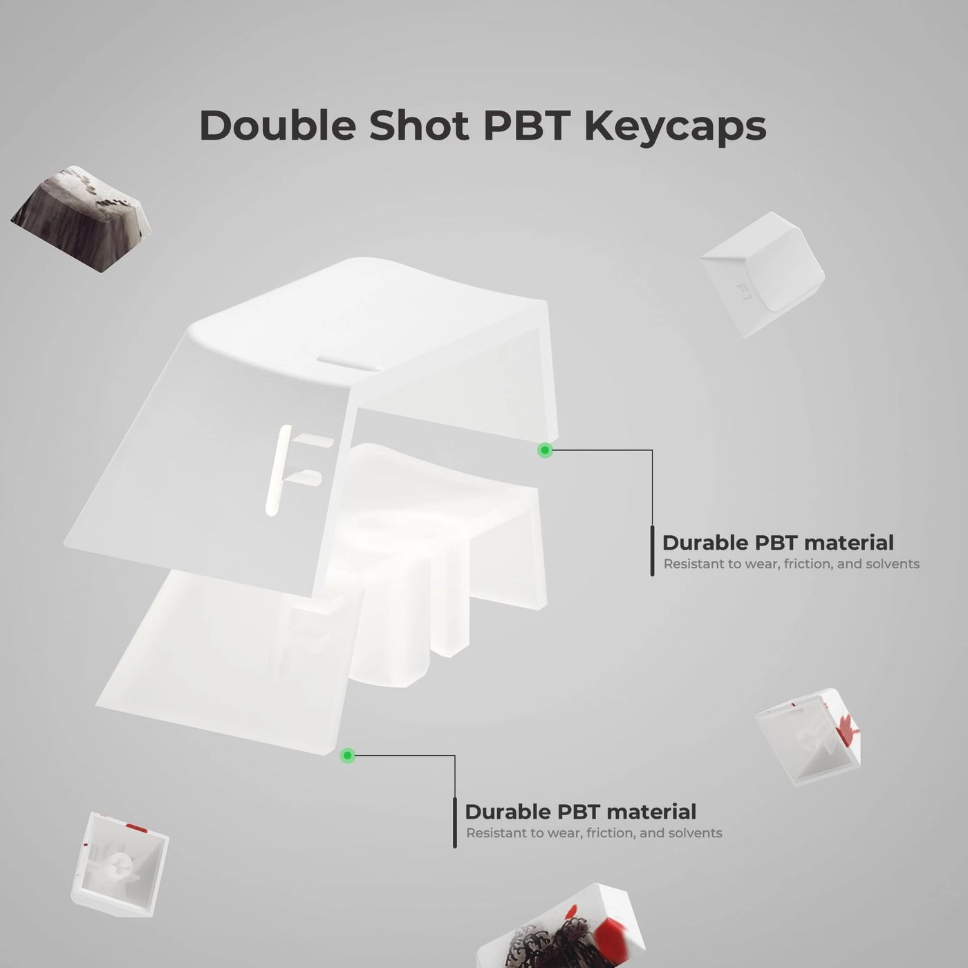 XVX Shine Through Keycaps - Side Print PBT 131 Keys