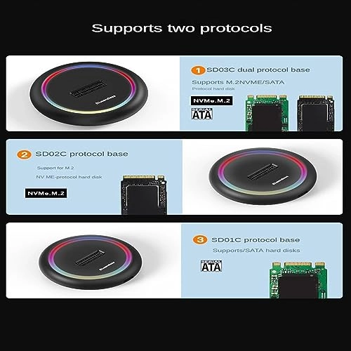 Rgb Glow Light M.2 Dual Protocol Hard Drive Base - 2TB