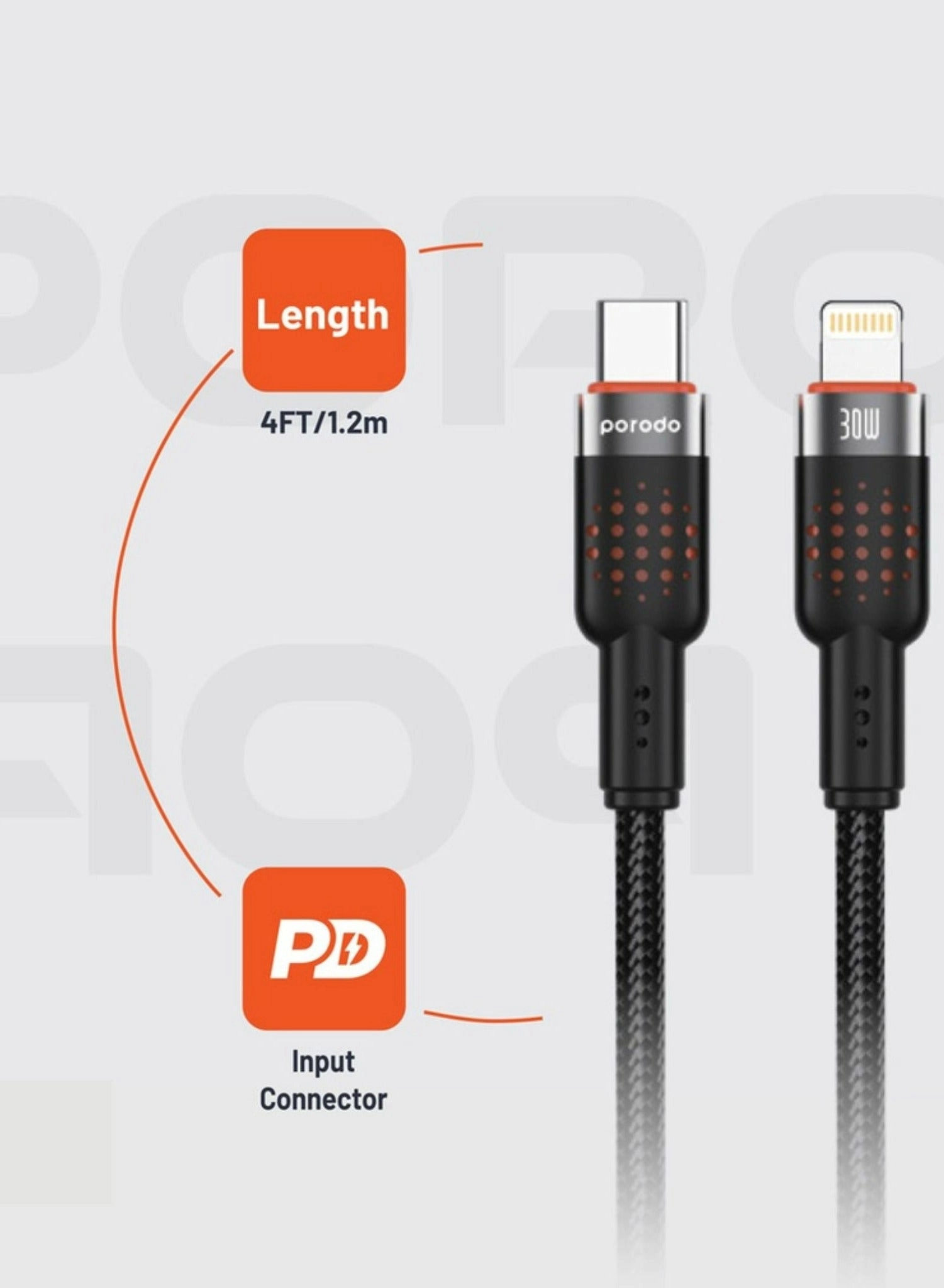 PD-CBL0004 USB-C to Lightning Cable 1.2m
