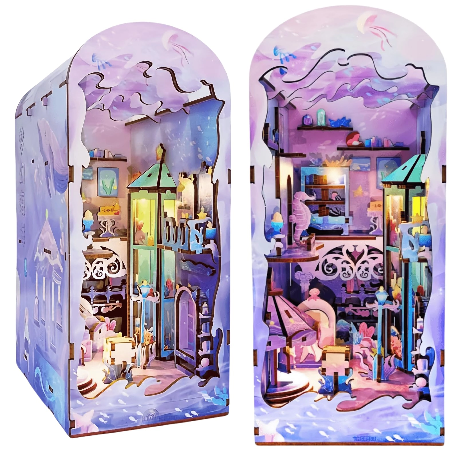KingStora Book Nook Kit - 3D Puzzle Shelf Insert for Adults