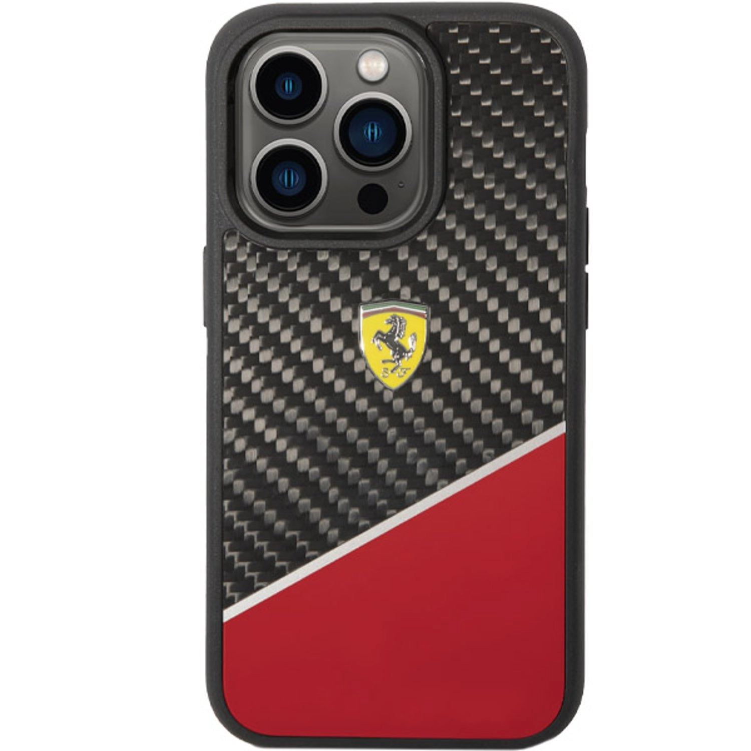 Ferrari Bimaterial Carbon Back Case for iPhone 14 Pro