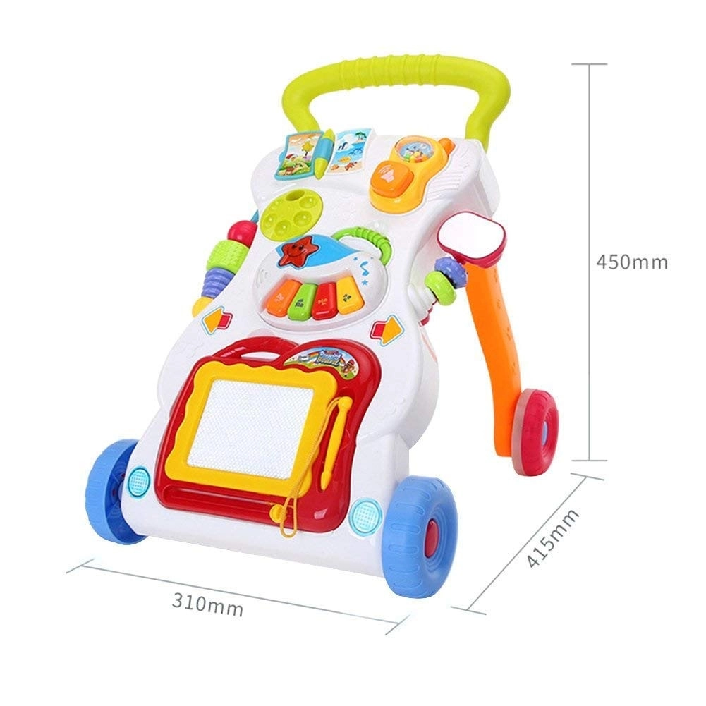 Baby Walker Learning Trolley - Adjustable Speed Musical Drawing Board