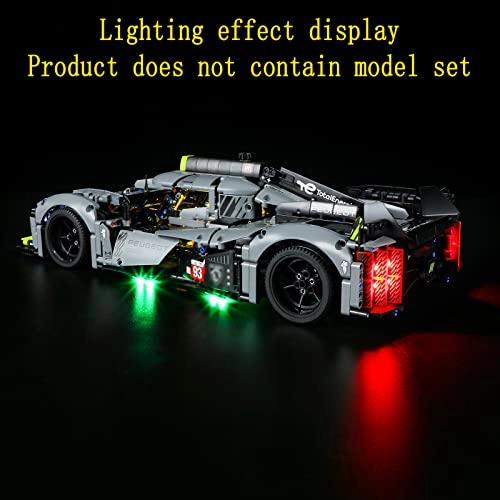 LED Lighting Kit for Technic 42156 - Acrylonitrile Butadiene Styrene Peugeot 9X8 24H Le Mans Hybrid Hypercar 1