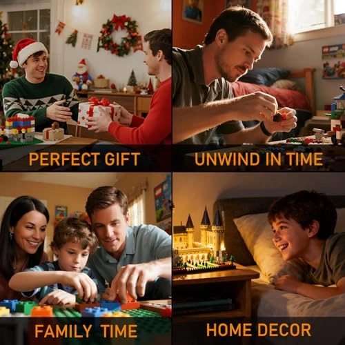 Led Light for Lego Hogwarts Castle and Grounds (76419) - Remote Control Version Easy Install