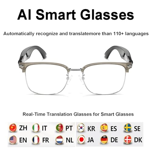 Smart Translation Glasses - 110+ Languages Bluetooth