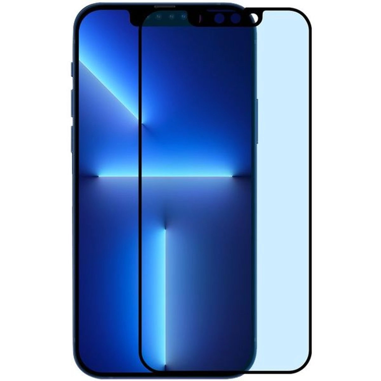 Edge-To-Edge Blue Light Blocking Tempered Glass Screen Protector for iPhone 13 Pro Max