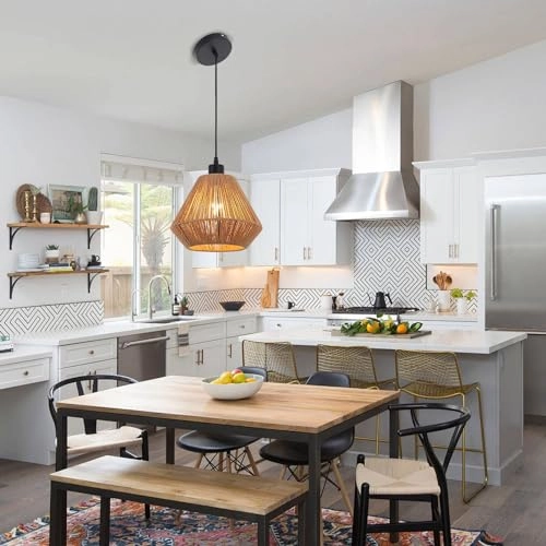 Woven Pendant Lights - Max47' H