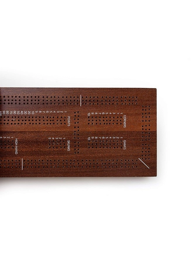 Folding Cribbage Board - 3 Track Wooden