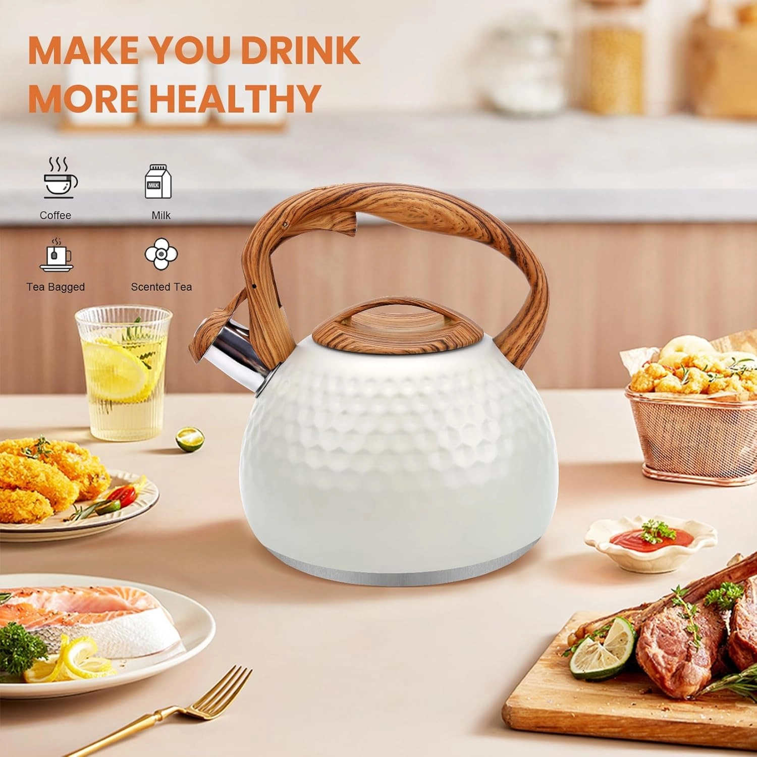 Whistling Teapot - Stainless Steel 3 Litres