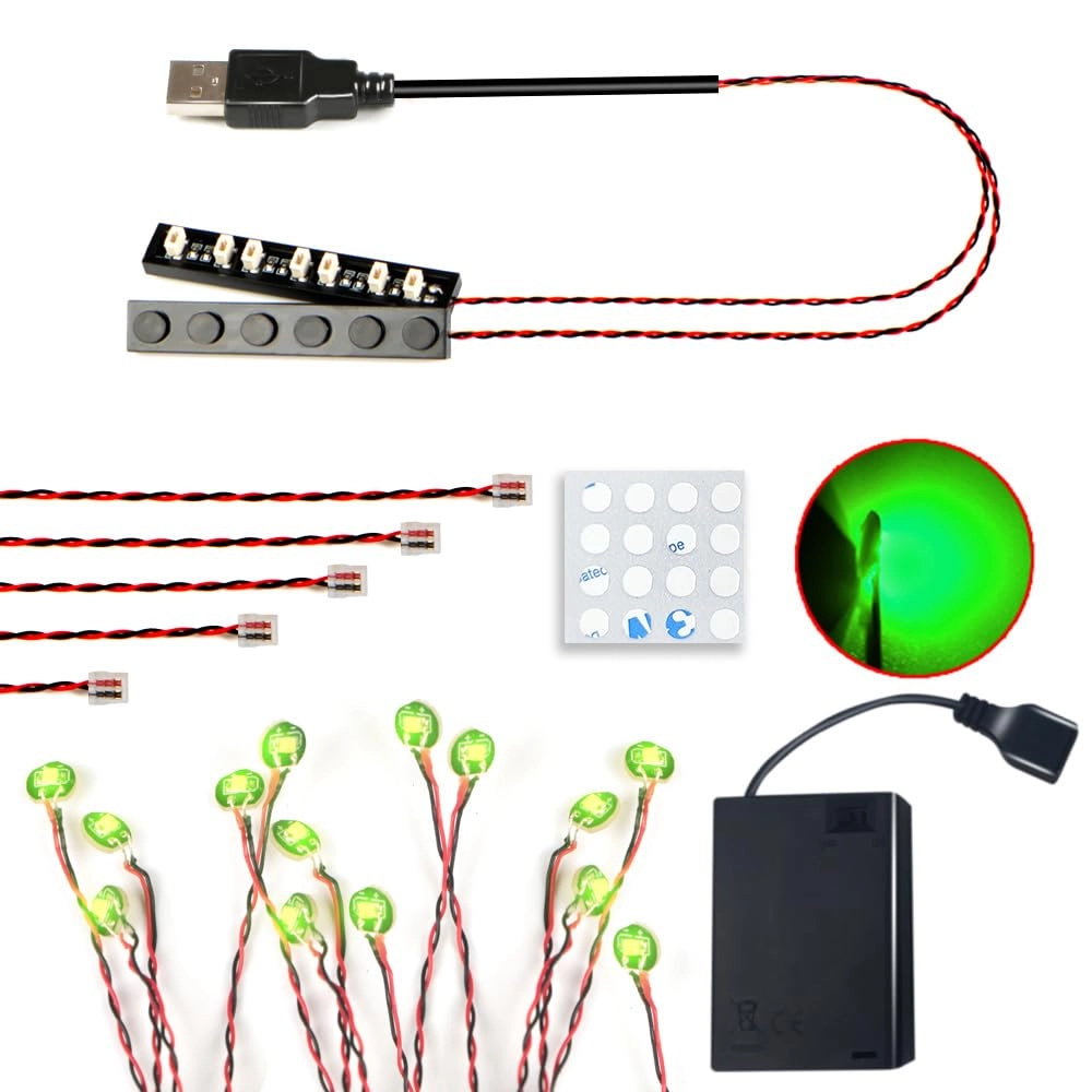 14 Mini LED 1 x 1 Building Block Lighting Set - Red light USB