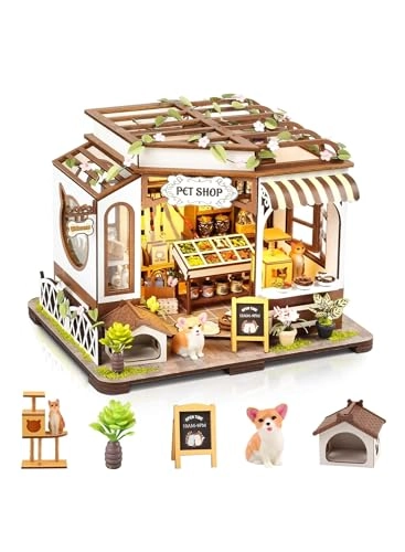 Miniature Pet Shop - High-Quality Wood LED lights