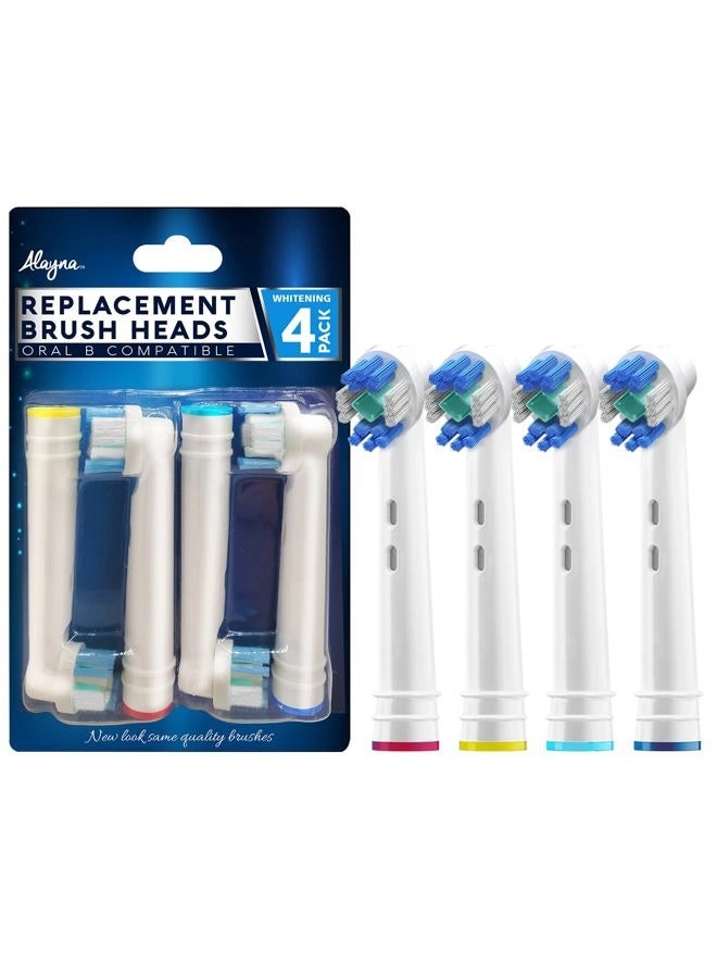 Alayna Precision Brush Heads - 4 Count White