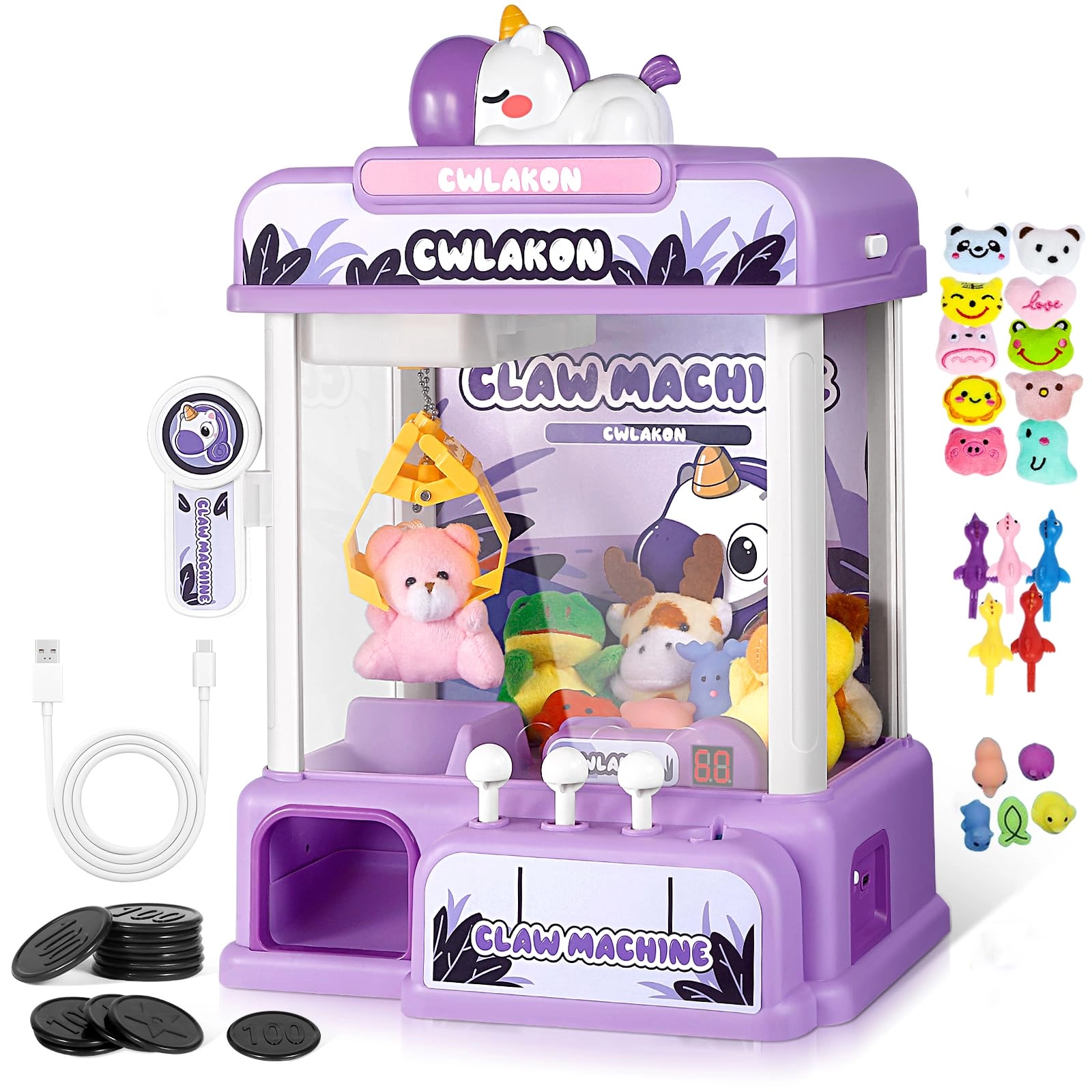 CWLAKON Mini Claw Machine Unicorns - 3 years+