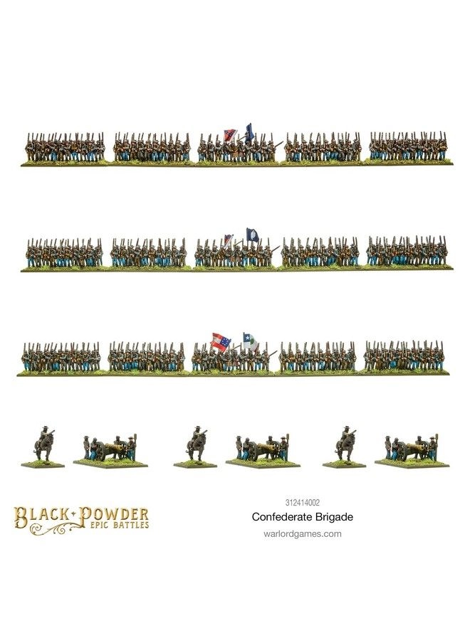 Black Powder Epic Battles Confederate Brigade - American Civil War Plastic Model Kit