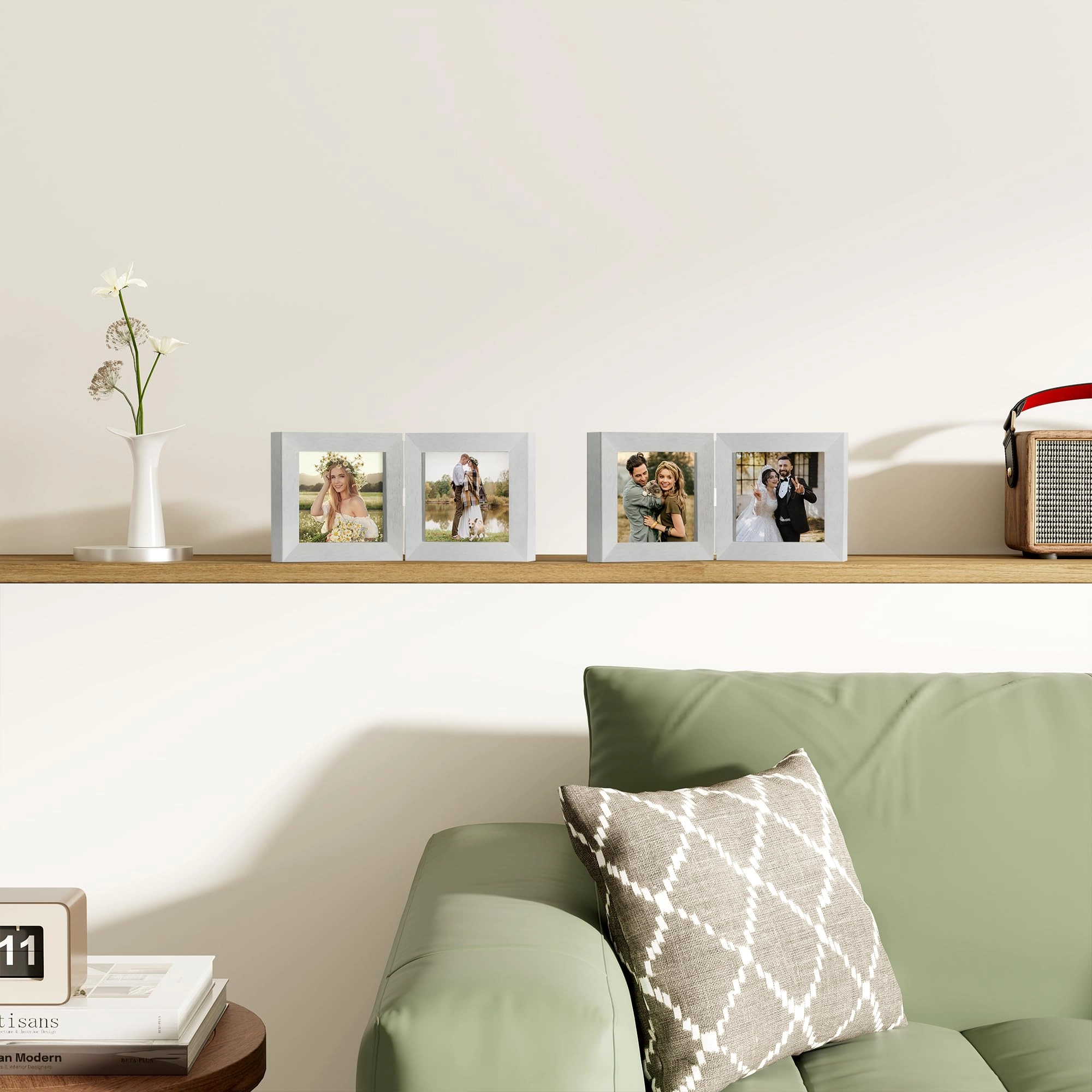 Double Picture Frame - 4x4 2.0 Count